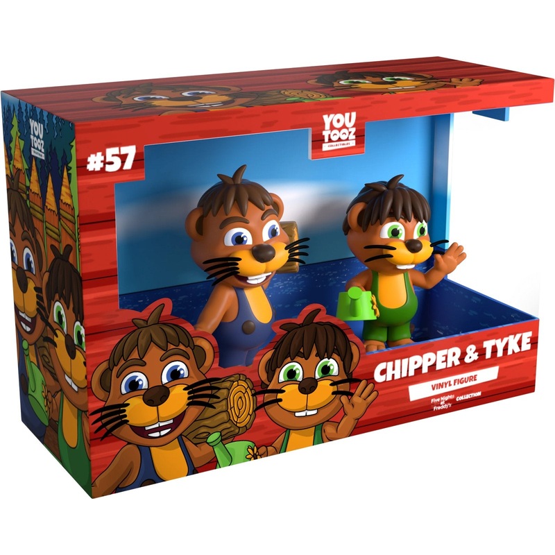 Chipper and Tyke Youtooz Chipper and Sons Lumber Co Collection - Approx. 4.7" and 4.1" Collectible Vinyl Figure #57 with Window Display Box
