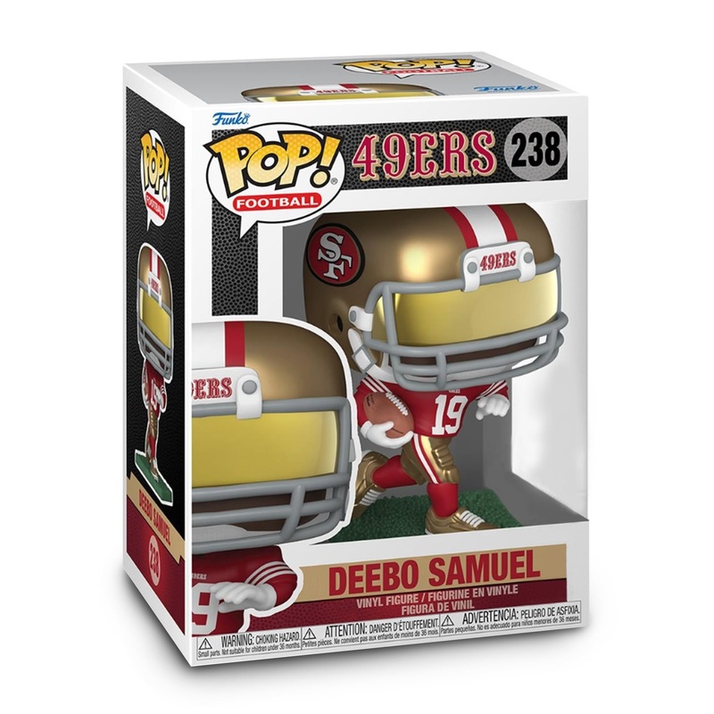 Deebo Samuel Funko Pop! NFL 49ers - Approx. 4" Collectible Vinyl Figure #238 Bundled with Display Box Protector Case