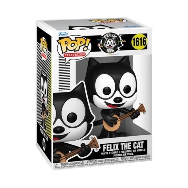 Felix The Cat with Guitar Funko Pop! Television Felix 105th Anniversary  - Approx. 4" Collectible Vinyl Figure #1616 with Display Box Protector Case