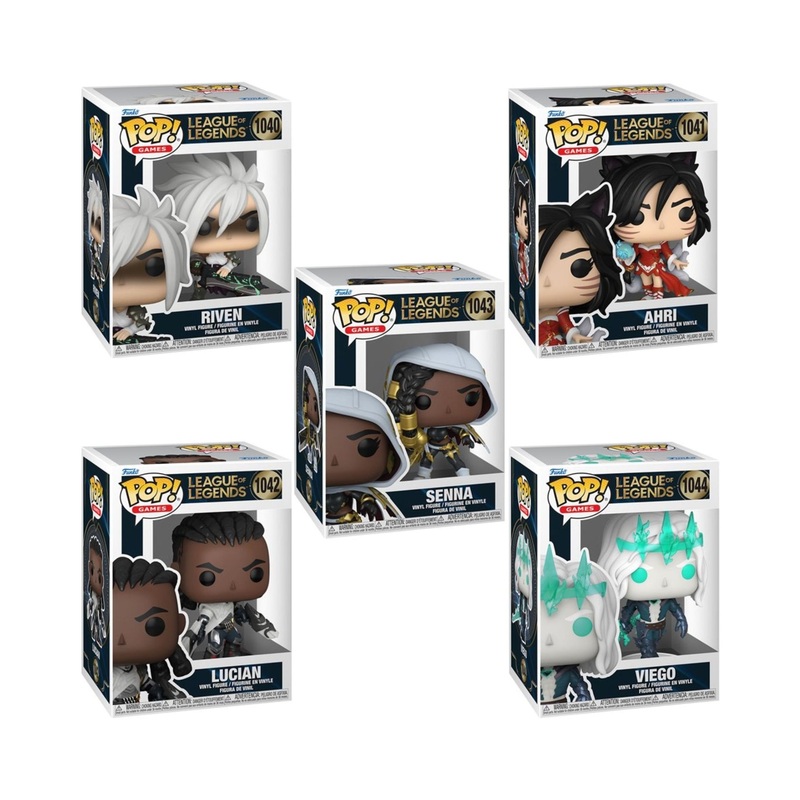 Funko Pop! League of Legends Wave 2 Set of 5 - Approx. 3 3/4" Collectible Vinyl Figures (Riven #1040, Ahri #1041, Lucian #1042, Senna #1043, and Viego #1044)