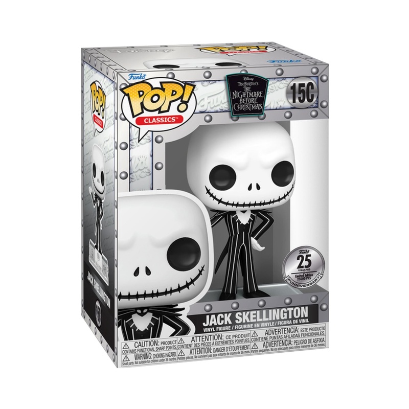 Jack Skellington #15C Funko Pop! Classic Disney Tim Burton's The Nightmare Before Christmas - 25th Funniversary Limited Edition - Approx. 4.65" Collectible Vinyl Figure