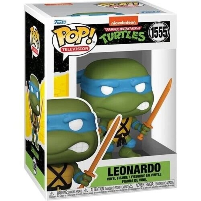 Leonardo with Katana Funko Pop! Television Nickelodeon Teenage Mutant Ninja Turtles - Approx. 3 1/2" Collectible Vinyl Figure #1555 with Display Box Protector Case