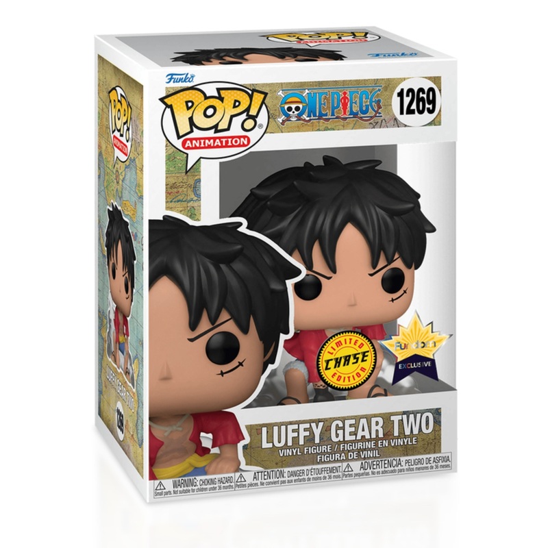 Luffy Gear Two Funko Pop! Animation One Piece - Approx. 3.85" Collectible Exclusive Chase Limited Edition Vinyl Figure #1269 with  Display Box Protector Case