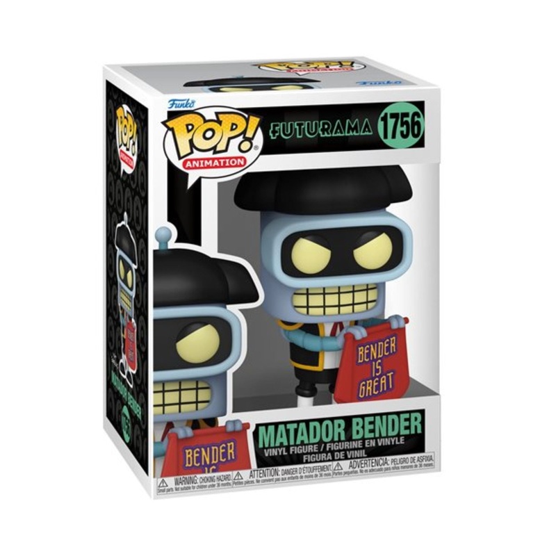 Matador Bender #1756 Funko Pop! Animation Futurama - Approx. 4 1/2" Collectible Vinyl Figure