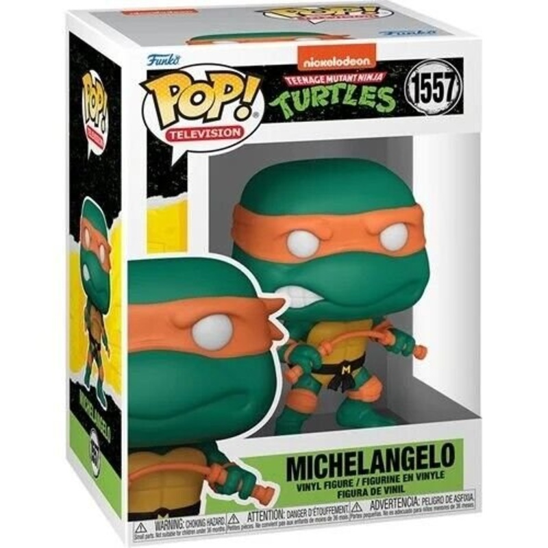 Michelangelo with Nunchucks Funko Pop! Television Nickelodeon Teenage Mutant Ninja Turtles - Approx. 3 1/2" Collectible Vinyl Figure #1557 with Display Box Protector Case