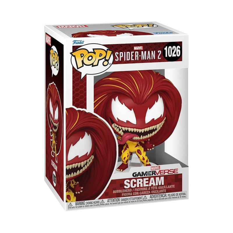 Scream Funko Pop! Marvel Spider-Man 2 Gamer Verse - Approx. 4 1/4" Collectible Bobblehead Figure #1026 with Display Box Protector Case