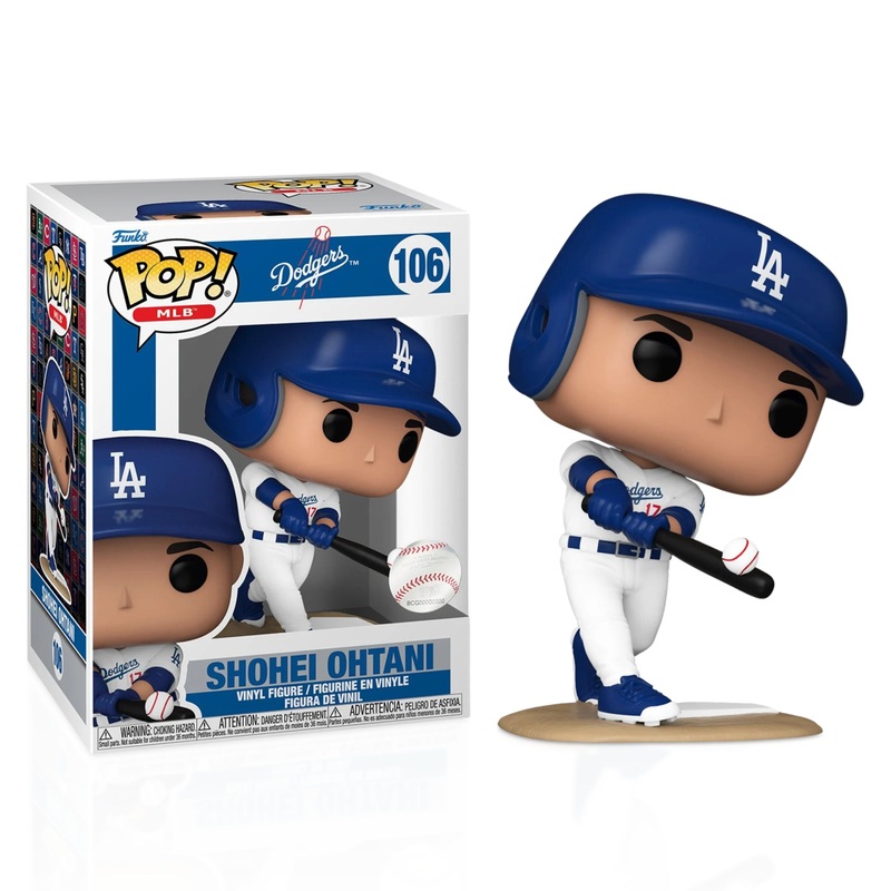 Shohei Ohtani (Home) Funko Pop! Baseball MLB Dodgers - Approx. 4 1/2" Collectible Vinyl Figure #106 with Display Box Protector Case