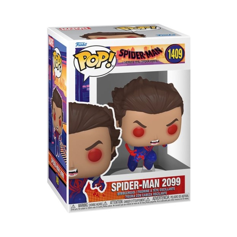 Spider-Man 2099 Unmasked Funko Pop! Spider-Man: Across The Spider-Verse - Approx. 3 3/4" Collectible Vinyl Figure #1409 with Display Box Protector Case