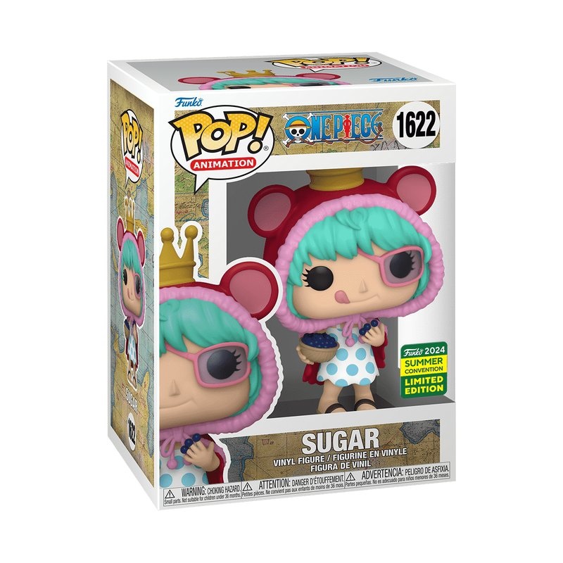 Sugar (Scented) Funko Pop! Animation One Piece - 2024 SDCC Shared Sticker (Summer Convention Exclusive) Limited Edition - Approx. 4.5" Collectible Vinyl Figure #1622 with Display Box Protector Case
