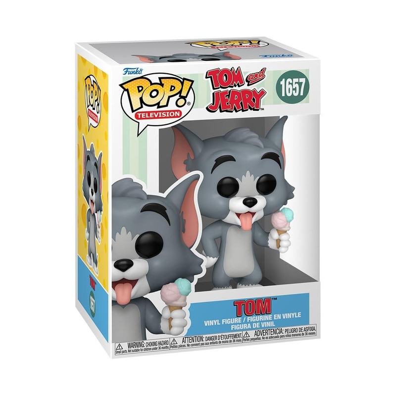 Tom with Ice Cream Cone Funko Pop! Television: Tom and Jerry - Approx. 4" Collectible Vinyl Figure #1657 with Display Box Protector Case