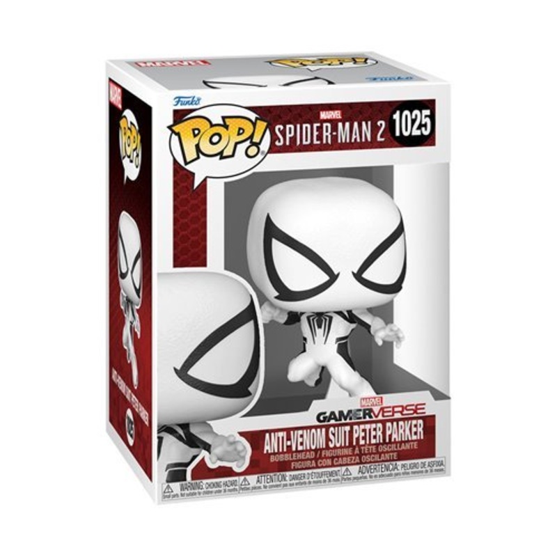 Anti-Venom Suit Peter Parker Funko Pop! Spider-Man 2 Video Game - Approx. 4" Collectible Vinyl Figures #1025 with Display Box Protector Case