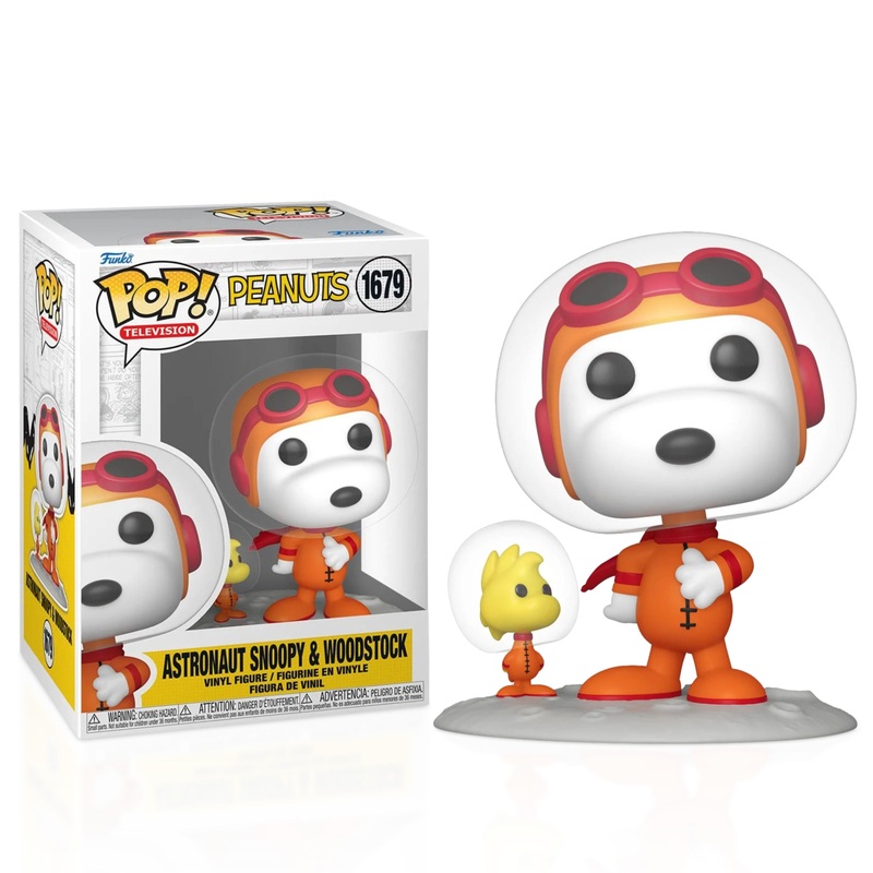 Astronaut Snoopy and Woodstock Funko Pop! Television Peanuts - Approx. 3 3/4" Collectible Vinyl Figure #1679 with Display Box Protector Case
