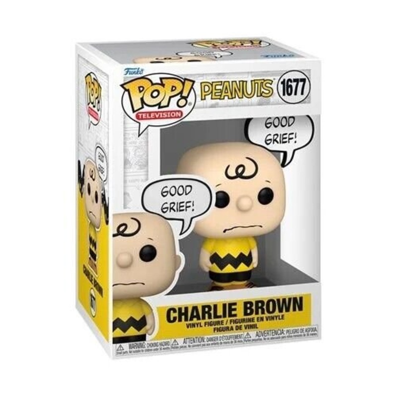 Charlie Brown Good Grief Funko Pop! Television Peanuts - Approx. 3 3/4" Collectible Vinyl Figure #1677 with Display Box Protector Case