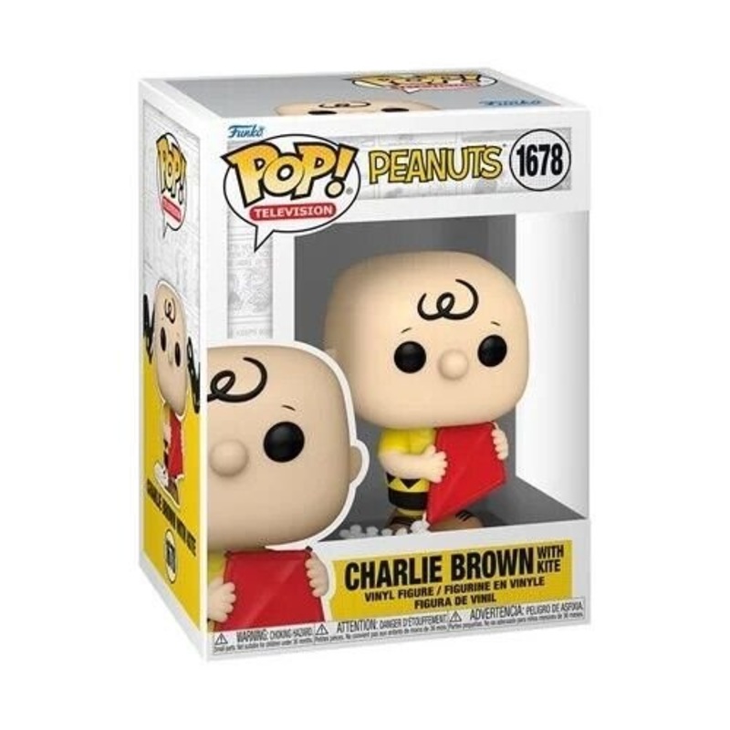 Charlie Brown with Kite Funko Pop! Television Peanuts - Approx. 3 3/4" Collectible Vinyl Figure #1678 with Display Box Protector Case