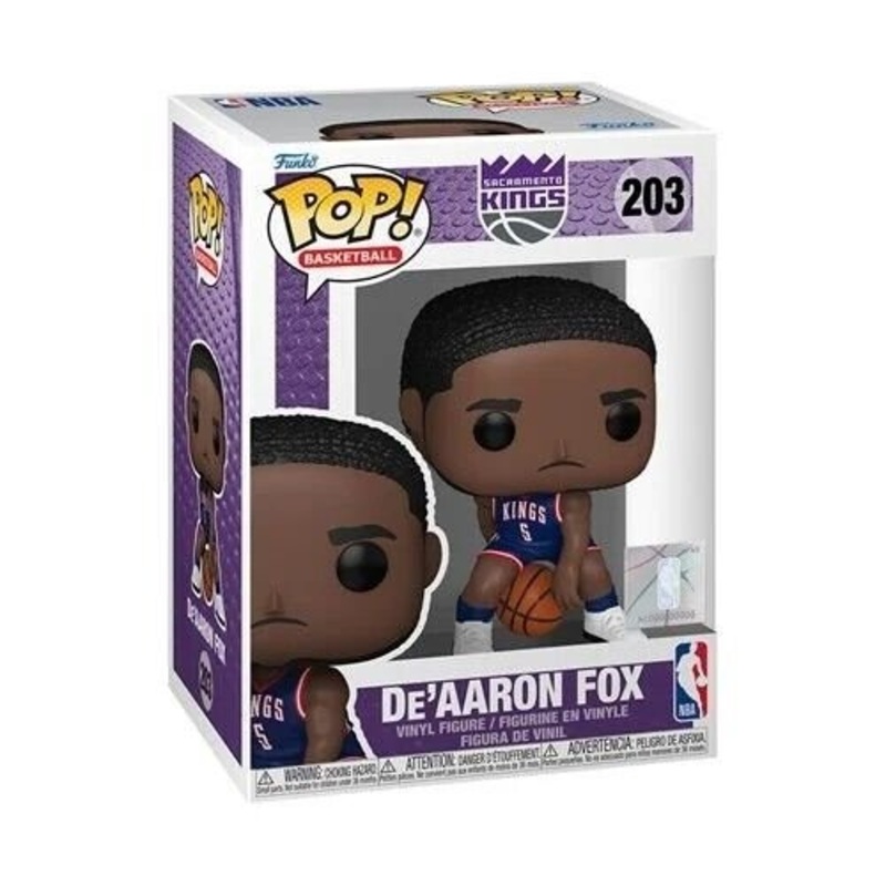 De Aaron Fox (City Edition 2024) Funko Pop! NBA Sacramento Kings - Approx. 3 3/4" Collectible Vinyl Figure #203 with Display Box Protector Case