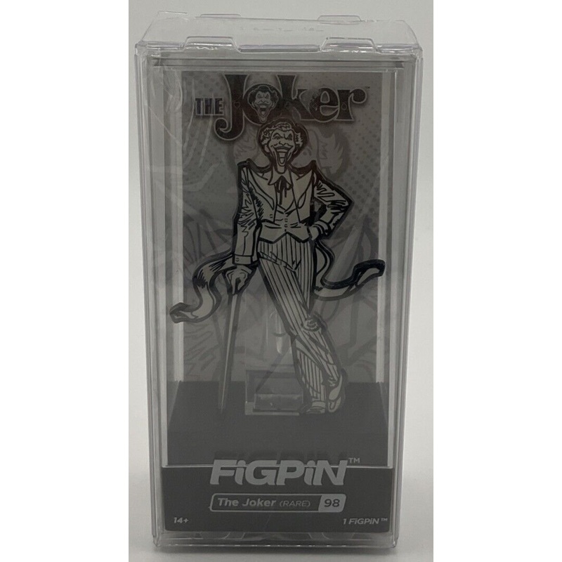 FiGPiN The Joker Rare #98 Black and White Chase Hard Case Batman