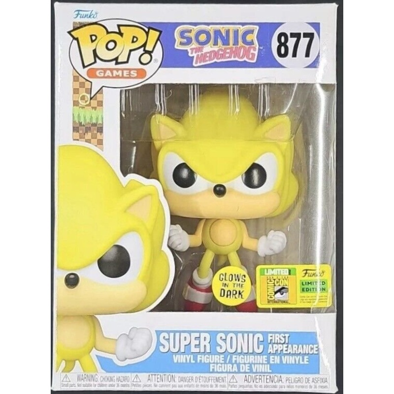 Funko Pop! ~ Sonic the Hedgehog ~ Super Sonic First Appearance ~ GID ~ SDCC