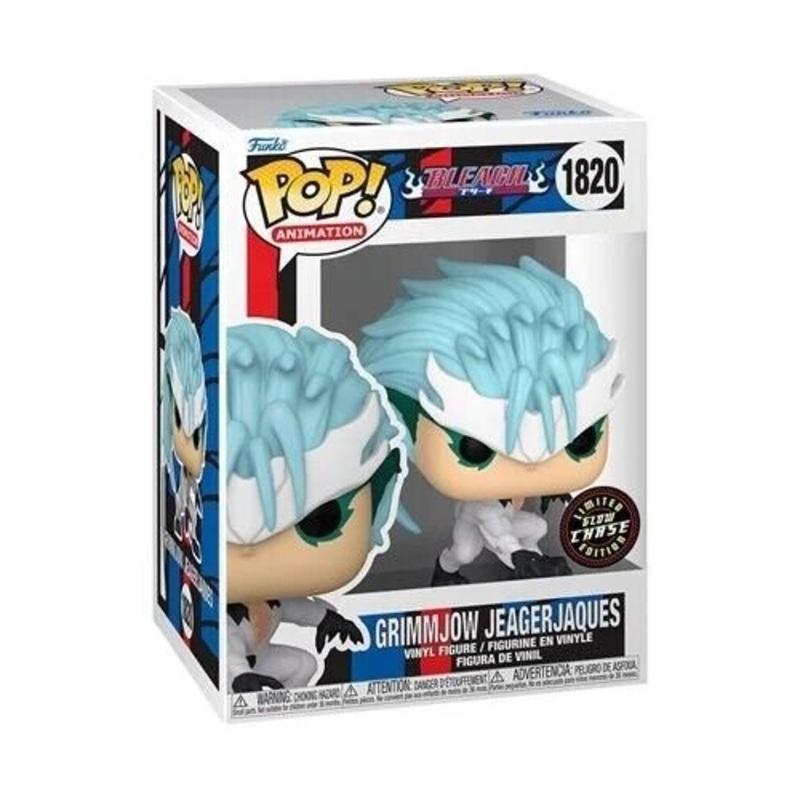 Grimmjow Jeagerjaques Funko Pop! Animation Bleach - Approx. 4" Collectible Glow CHASE Vinyl Figure #1820 with Display Box Protector Case