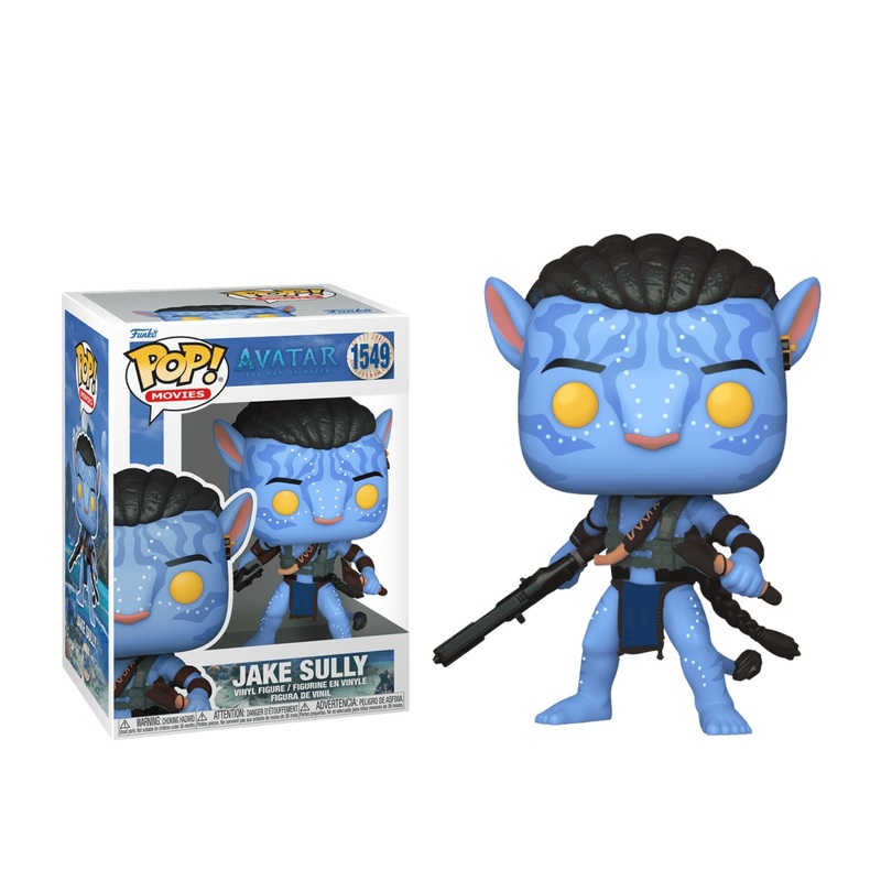 Jake Sully (Battle Pose) Funko Pop! Movies Avatar The Way of Water - Approx.4.2" Collectible Vinyl Figure #1549 with Display Box Protector Case