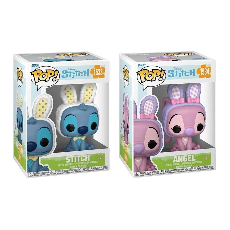 Lilo and Stitch Easter Funko Pop! Disney - Pack of 2 (Stitch #1533, and Angel #1534) Collectible Vinyl Figures