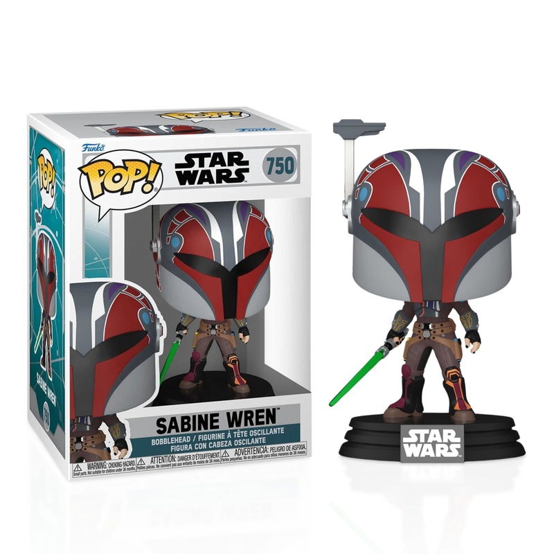 Sabine Wren Funko Pop! Star Wars Ahsoka - Approx. 4 1/2" Collectible Vinyl Figure #750 with Display Box Protector Case