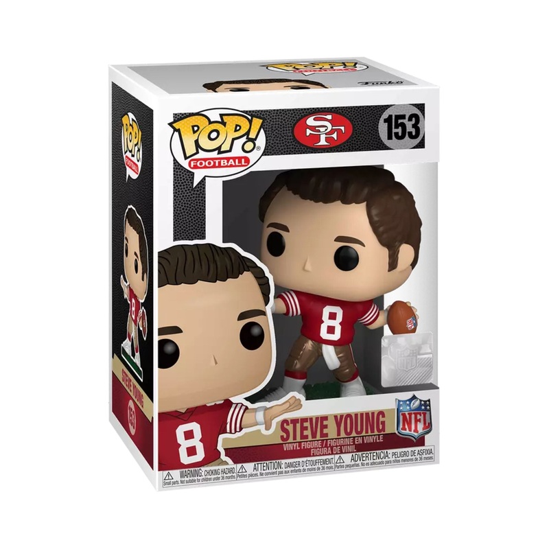 Steve Young (49ers) Funko Pop! Football NFL Legends SF - Approx. 3 3/4" Collectible Vinyl Figure #153 with Display Box Protector Case