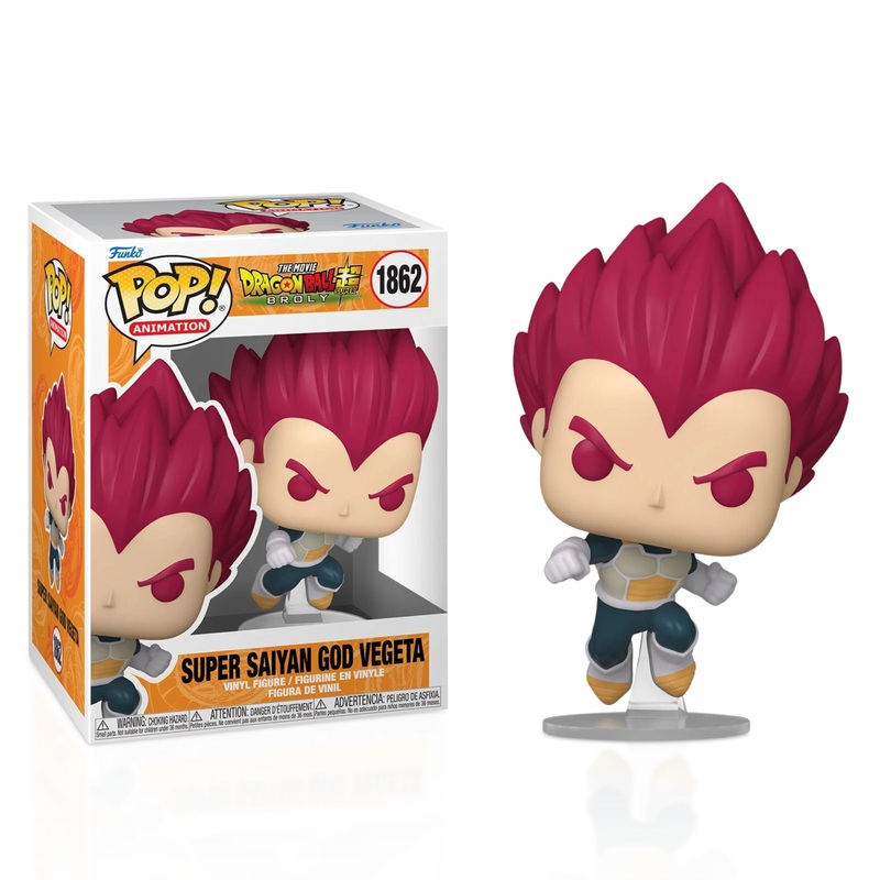 Super Saiyan God Vegeta Funko Pop! Animation Dragon Ball Super: Broly - Approx.  5 1/4" Collectible Vinyl Figure #1862 with Display Box Protector Case