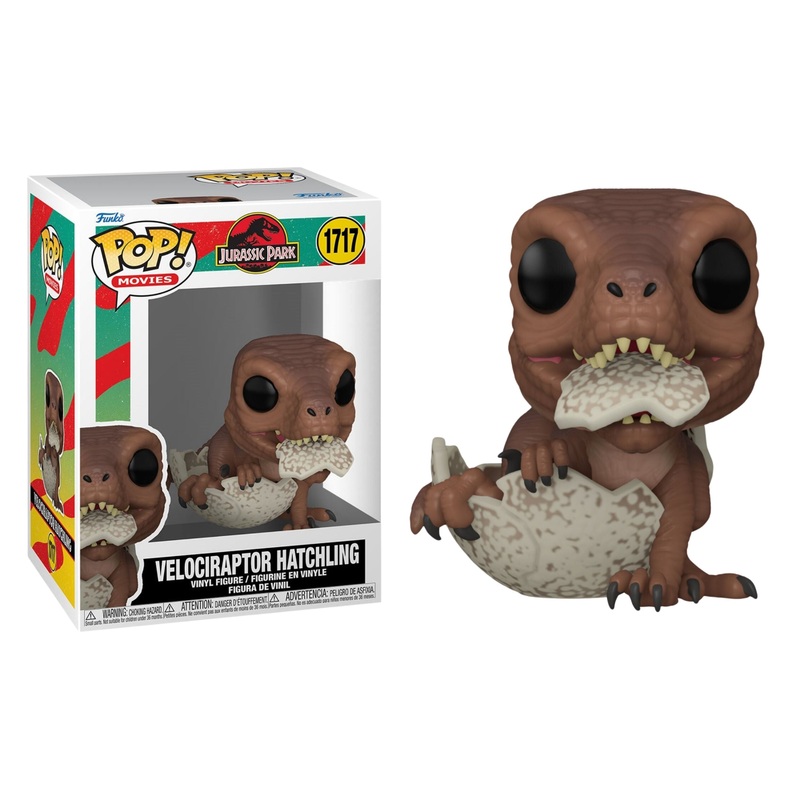 Velociraptor Hatchling Funko Pop! Movies Jurassic Park - Approx. 2 1/2" Collectible Vinyl Figure #1717 with Display Box Protector Case