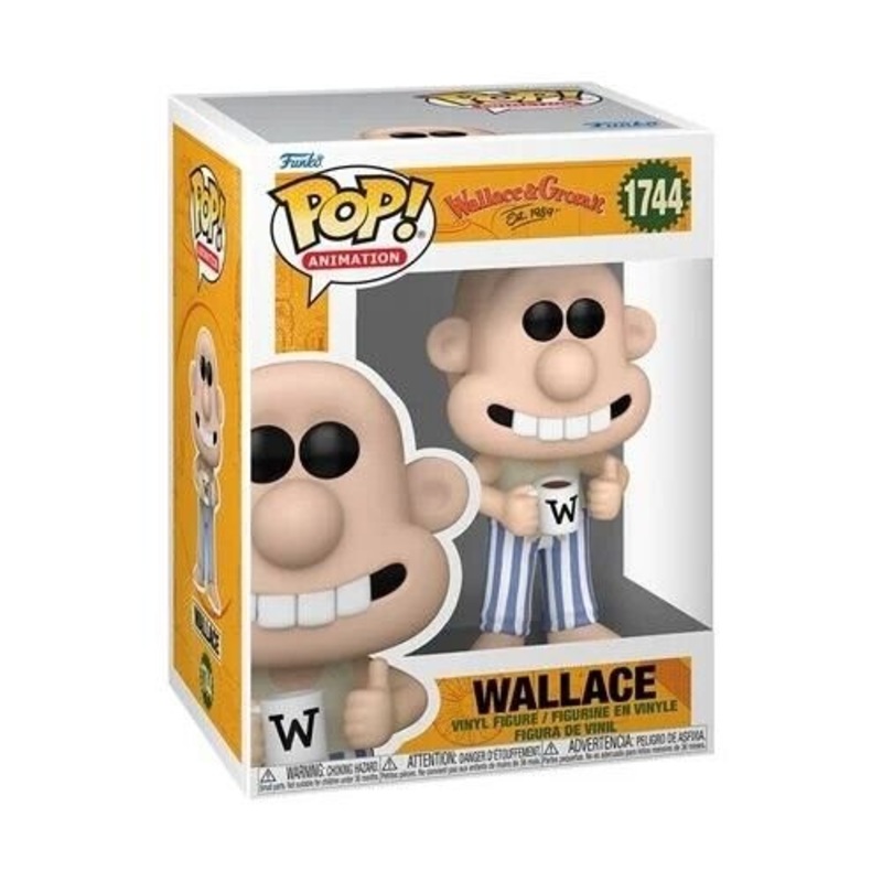 Wallace Funko Pop! Animation Wallace and Gromit Est. 1989 - Approx. 4 1/4" Collectible Vinyl Figure #1744 with Display Box Protector Case