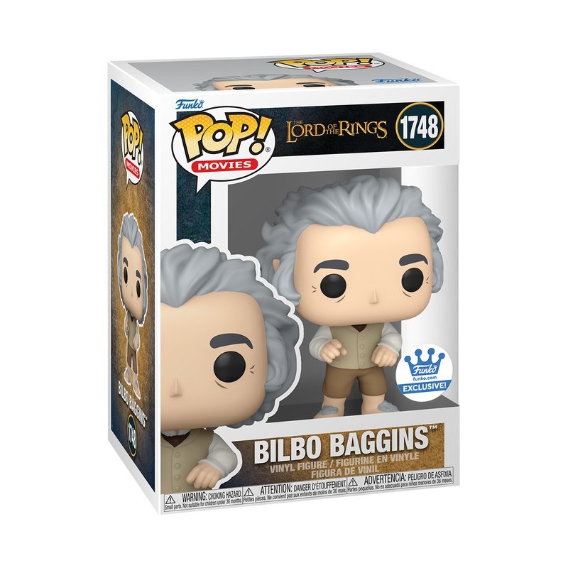 Bilbo Baggins Funko Pop! Movies: The Lord of the Rings - Approx. 3.9" Exclusive Collectible Vinyl Figure #1748 with Display Box Protector Case