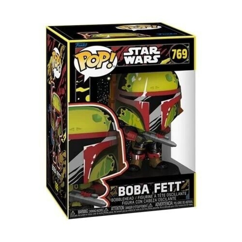 Boba Fett (Retro) Funko Pop! Star Wars: The Book of Boba Fett - Approx. 5" Collectible Vinyl Figure #769 Bundledi # Bundled with Display Box Protector Case