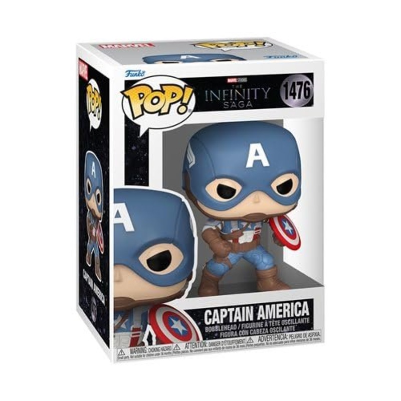 Captain America Funko Pop! Marvel Studios MCU Archives The Infinity Saga - Approx. 3 3/4" Collectible Vinyl Figure #1476 Bundled with Display Box Protector Case