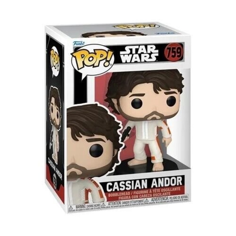 Cassian Andor Funko Pop! Star Wars: Andor - Approx. 3 3/4" Collectible Vinyl Figure #759 Bundled with Display Box Protector Case