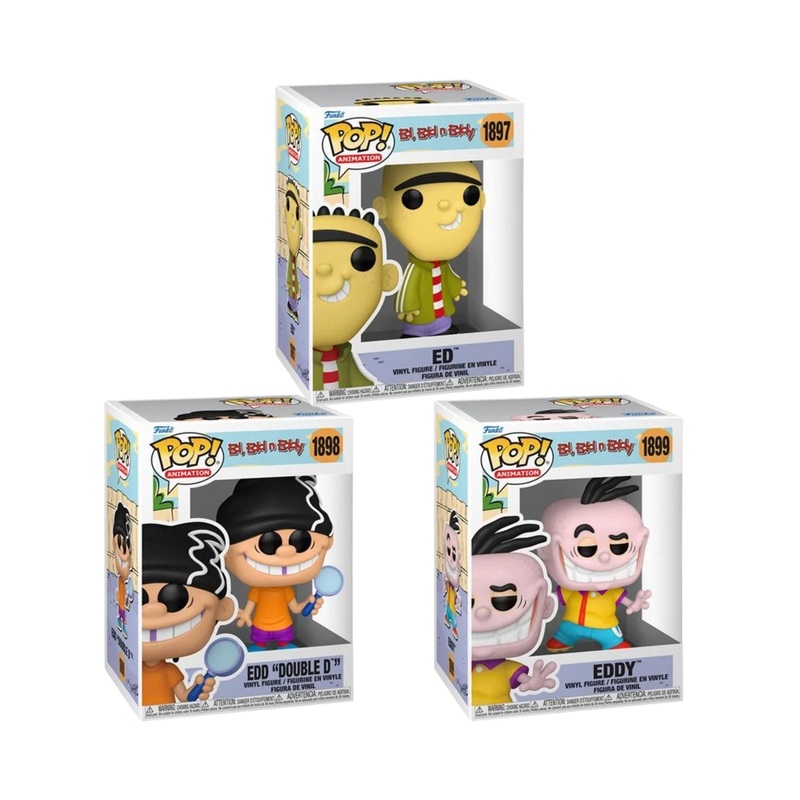 Ed, Edd n Eddy Funko Pop! Animation - Set of 3 (Ed #1897, Eddy #1899, and Edd Double D #1898) Collectible Vinyl Figures