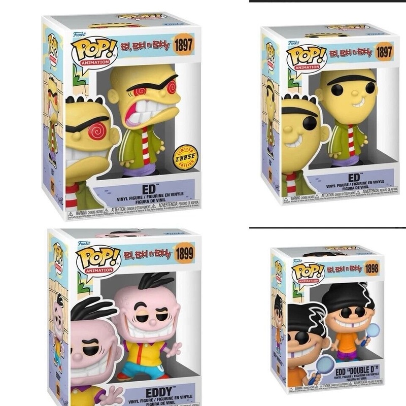 Ed, Edd n Eddy Funko Pop! Animation - Set of 4 (Ed Chase #1897, Ed #1897, Eddy #1899, and Edd Double D #1898) Collectible Vinyl Figures