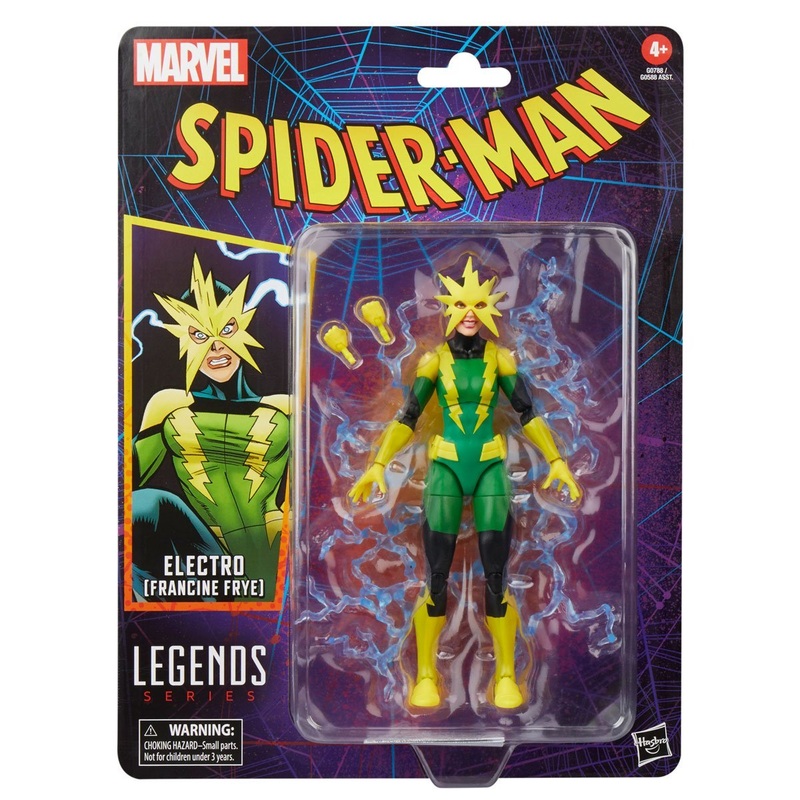 Electro (Francine Frye) Marvel Legends Series Spider-Man - Collectible 6 Inch Action Figure by Hasbro