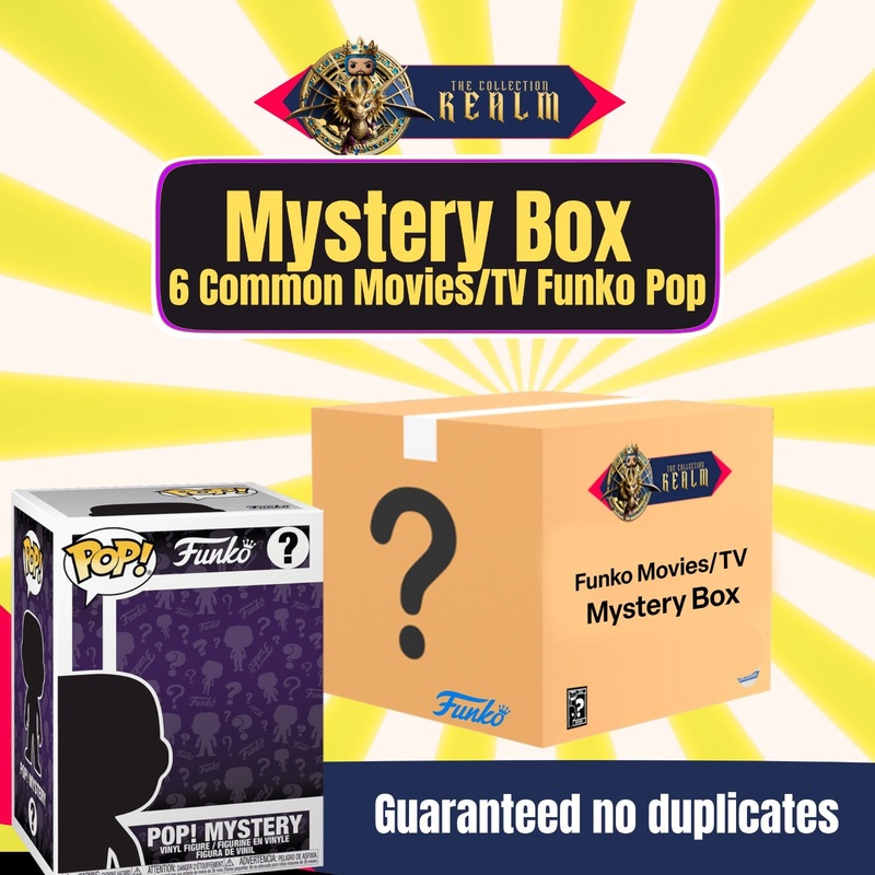 Funko Pop! Movies/TV Themed Mystery Box Set of 6 (Random Common Pops) with Case