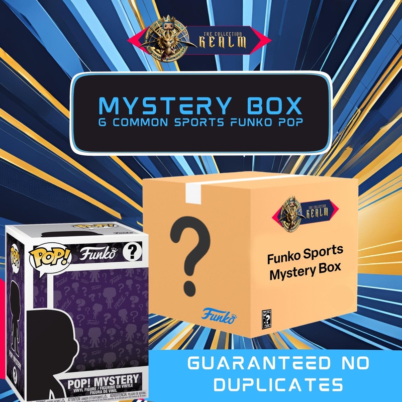Funko Pop! Sports Themed Mystery Box Set of 6 (Random Common Pops) with Case