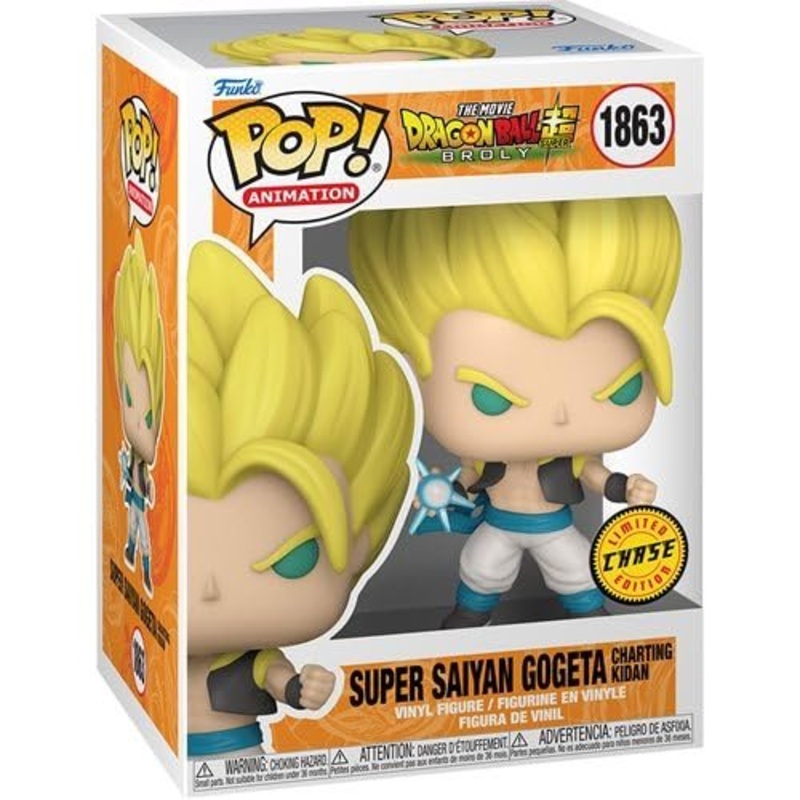 Gogeta Funko Pop! Animation The Movie Dragon Ball Super Broly - Approx. 5 1/4" Chase Limited Edition Collectible Vinyl Figure #1863 Bundled with Display Box Protector Case
