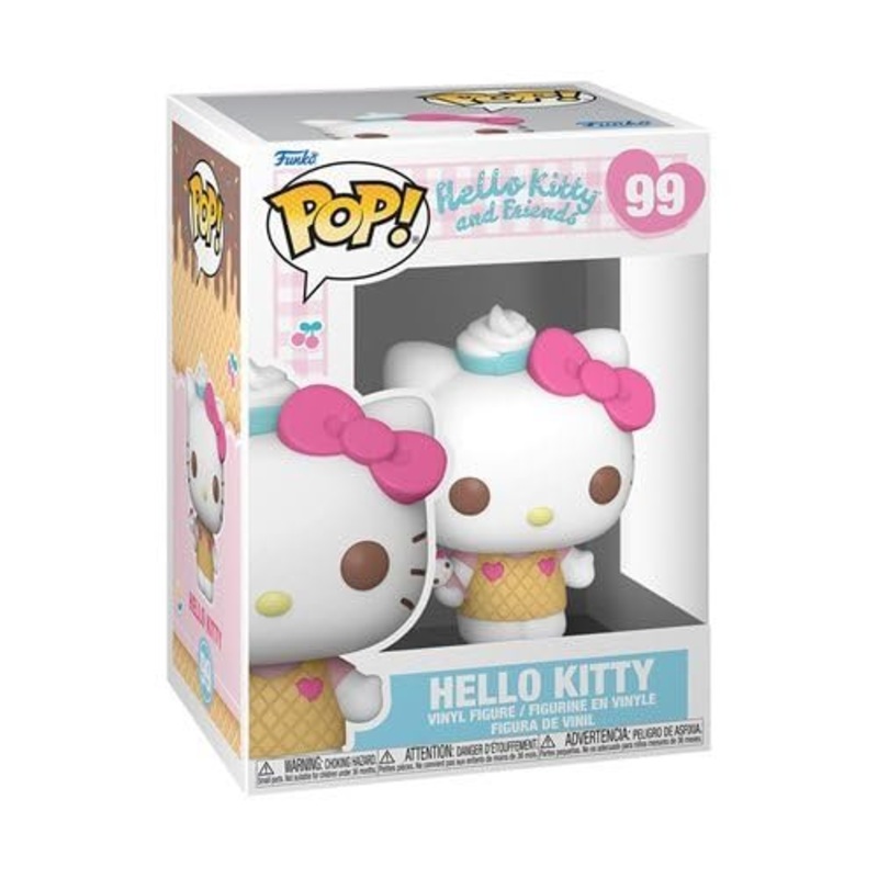 Hello Kitty (Ice Cream) Funko Pop! Hello Kitty and Friends - Approx. 3 3/4" Collectible Vinyl Figure #99 Bundled with Display Box Protector Case