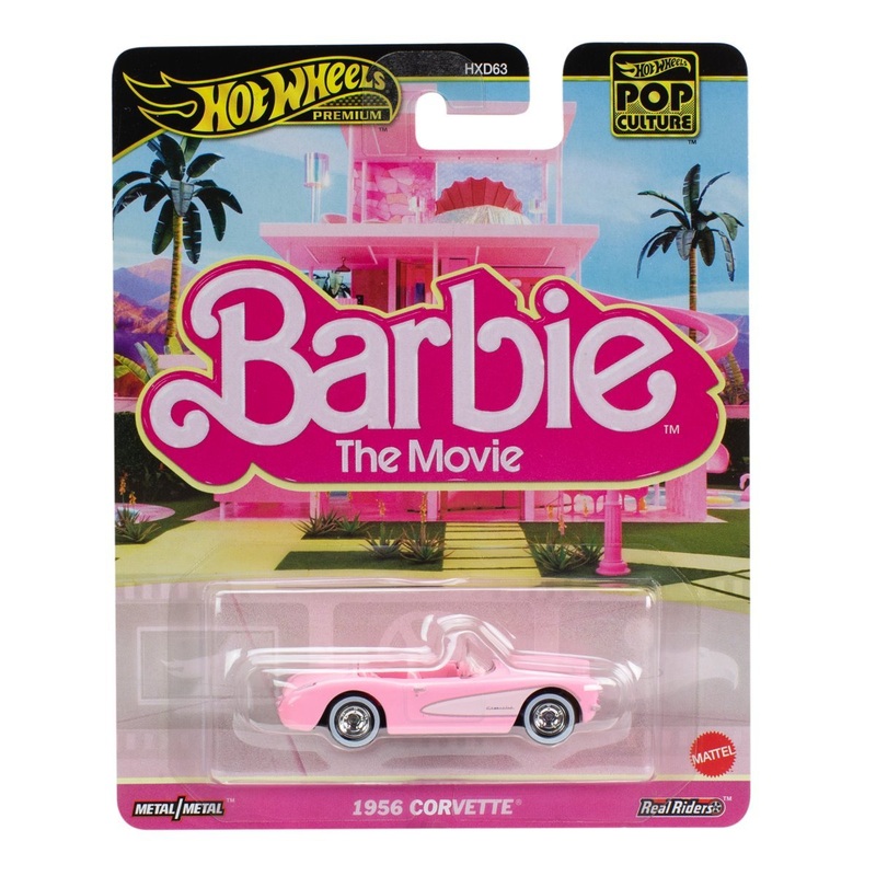 Hot Wheels Pop Culture 2025 Barbie The Movie 1956 Corvette Collectible Toy Car Vehicle