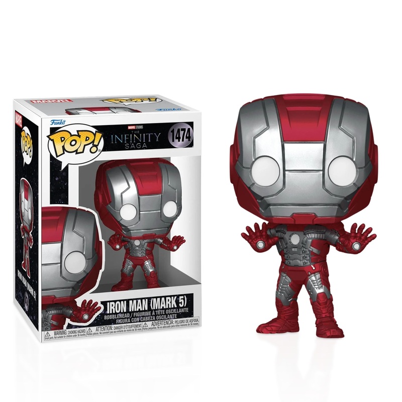 Iron Man (Mark 5) Funko Pop! Marvel Studios MCU Archives The Infinity Saga - Approx. 4" Collectible Vinyl Figure #1474 Bundled with Display Box Protector Case