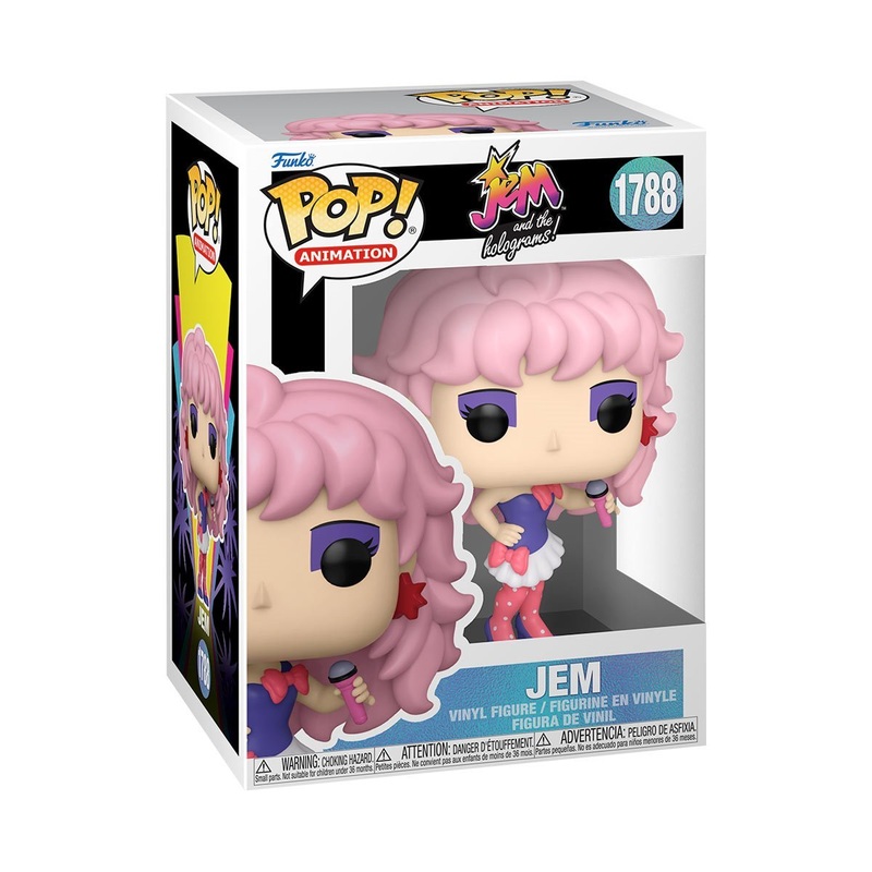 Jem Funko Pop! Animation Jem and the Holograms - Approx. 3 3/4" Collectible Vinyl Figure #1788 with Display Box Protector Case
