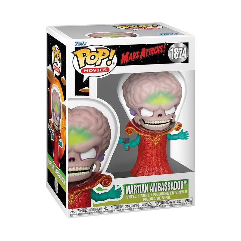 Martian Ambassador Funko Pop! Movies Mars Attacks - Approx. 4" Collectible Vinyl Figure #1874 Bundled with Display Box Protector Case
