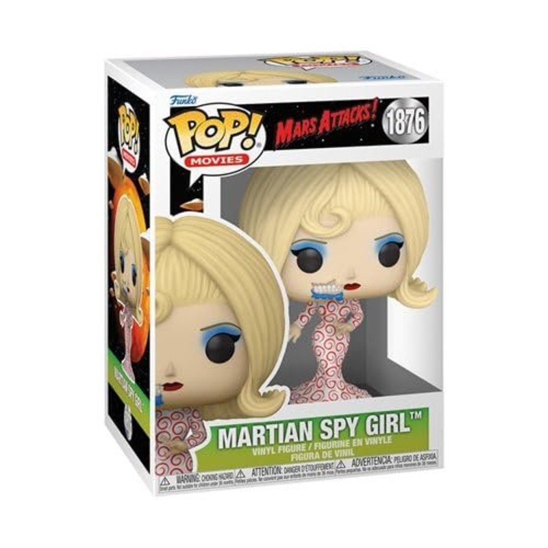 Martian Spy Girl Funko Pop! Movies Mars Attacks - Approx. 4 1/2" Collectible Vinyl Figure #1876 Bundled with Display Box Protector Case