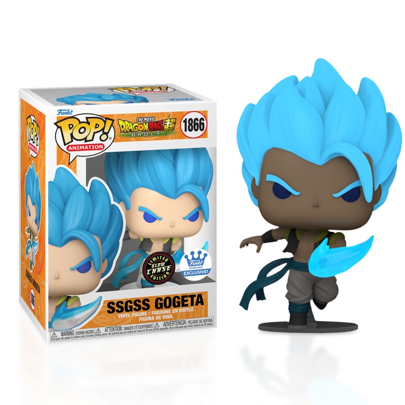 SSGSS Gogeta #1866 Funko Pop! Animation Dragon Ball Super: Broly - Approx. 5.4" Glow Chase Limited Edition Exclusive Collectible Vinyl Figure