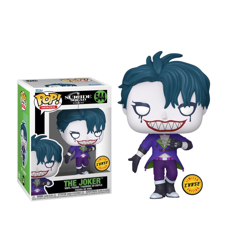 The Joker Funko Pop! Heroes DC Suicide Squad Isekai - Approx. 4 1/2" Chase Limited Edition Collectible Vinyl Figure #544 with Display Box Protector Case