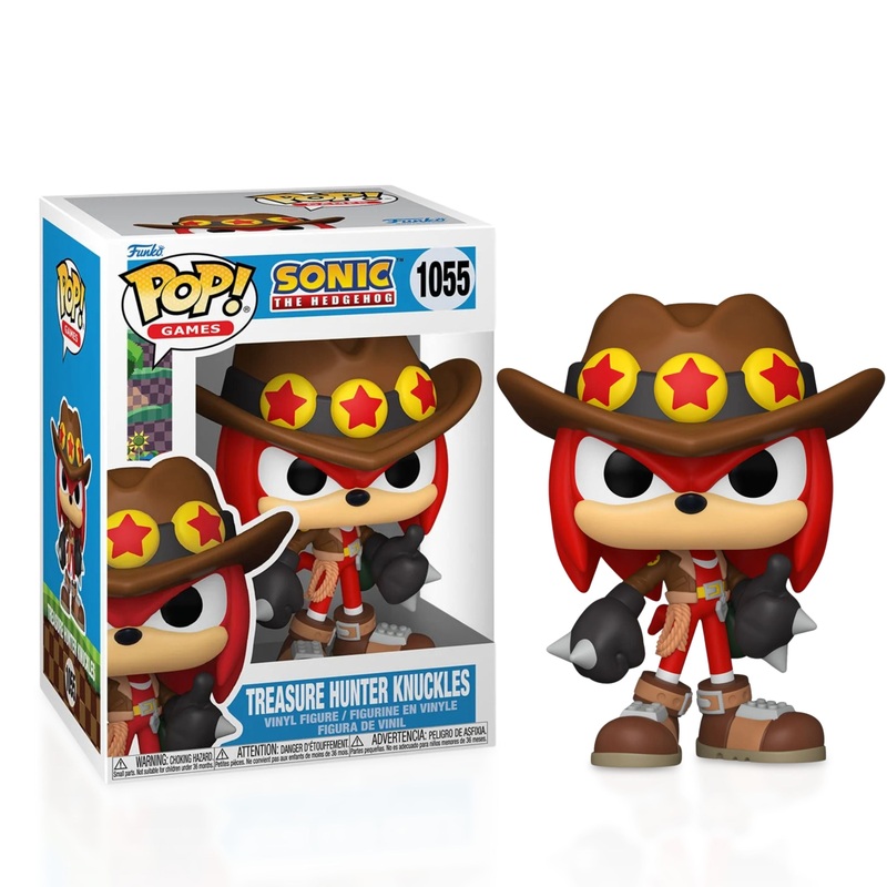 Treasure Hunter Knuckles Funko Pop! Games Sonic the Hedgehog - Approx. 3 3/4" Collectible Vinyl Figure #1055 Bundled with Display Box Protector Case