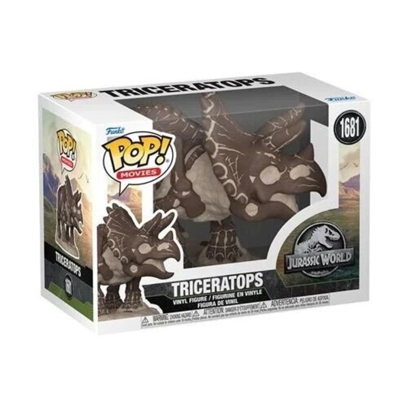 Triceratops Funko Pop! Movies Jurassic Park Fossil - Collectible Vinyl Figure #1681 with Box