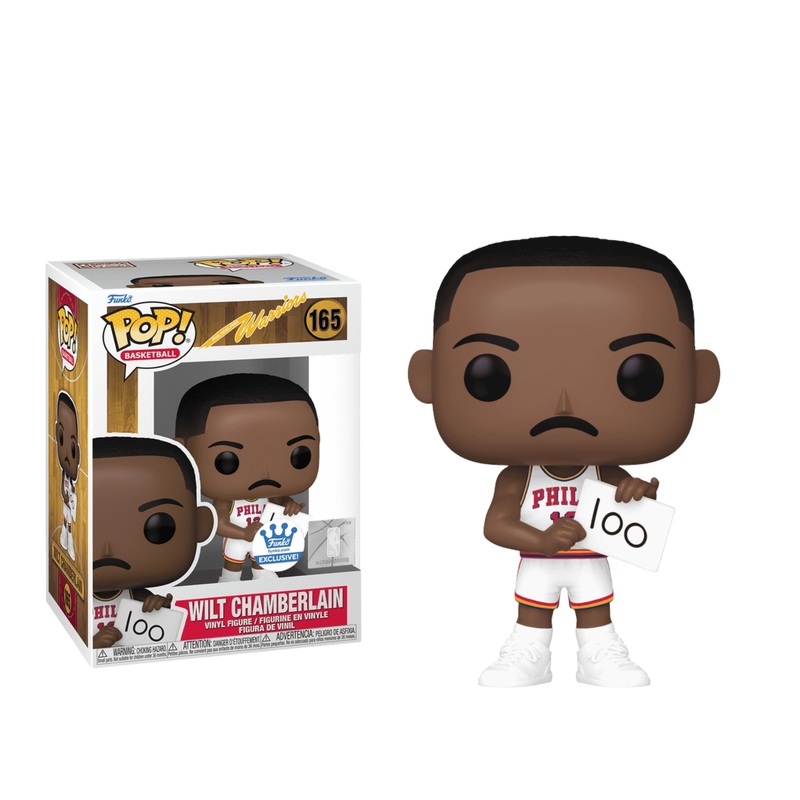 Wilt Chamberlain (1962 Warriors) Funko Pop! Basketball Philadelphia Warriors - Approx. 3.85" Collectible Exclusive Vinyl Figure #165 Bundled with Display Box Protector Case